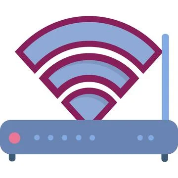 Wifi router vector wireless internet modem icon Stock Illustration