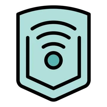Wifi secured icon vector flat 스톡 일러스트