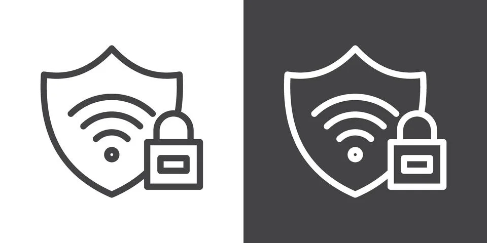 Wifi security icon Stock Illustration