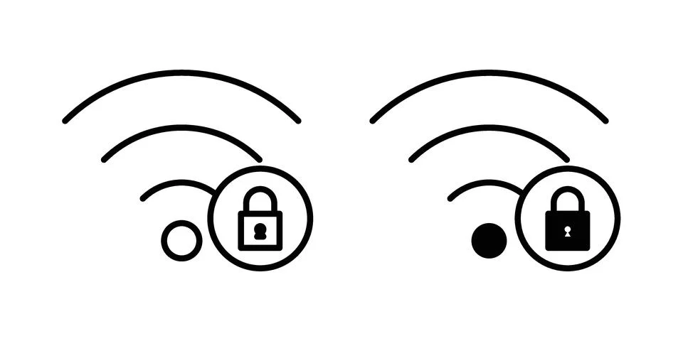Wifi security icon vector design illustrations Stock Illustration