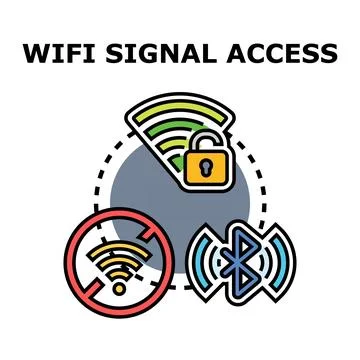 Wifi signal access network technology concept Stock Illustration