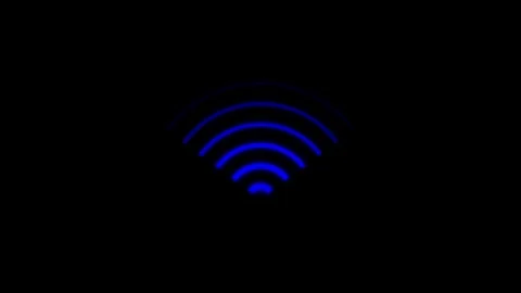 Wifi signal animation 4K render , wifi signal search animation,wifi animation Stock Footage 303069429