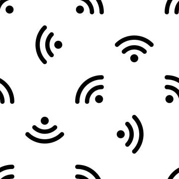 Wifi signal pattern seamless vector Stock Illustration
