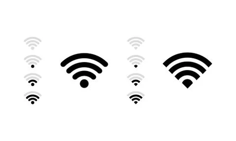 Wifi signal. Wireless connection. Vector on isolated white background. EPS 10 Stock Illustration