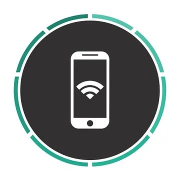 Wifi smartphone computer symbol Stock Illustration