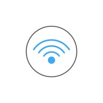 Wifi solid icon, mobile sign and hotspot, Stock Illustration