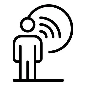 Wifi support icon outline vector. Computer education Stock Illustration