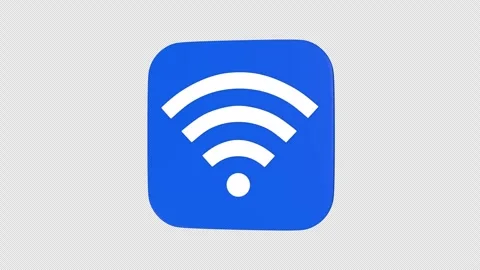 WiFi Symbol 3D Rotating on a Transparent Background. Seamless Loop. Signal. 4K Stock Footage 285757795