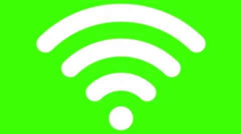 WiFi symbol graphic resource keyable green screen looping animation Stock Footage 64764906