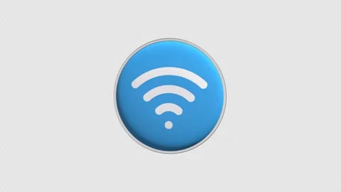 Wifi Symbol Icon Loop With Alpha Channel 4K 库存影片 304886441