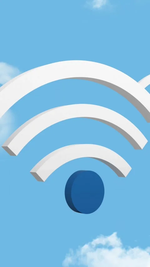 Wifi symbols 4k Stock Footage 342136352