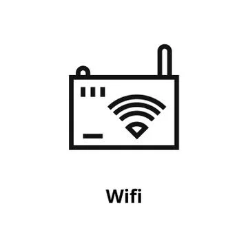 Wifi thin line icon Illustrazione stock