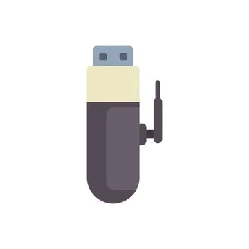 Wifi usb adapter providing wireless network connection Stock Illustration
