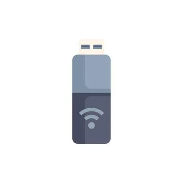 Wifi usb adapter providing wireless network access Stock Illustration