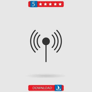 Wifi vector icon Illustrazione stock