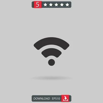 Wifi vector icon Illustrazione stock