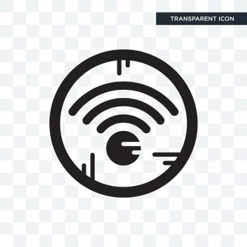 Wifi vector icon isolated on transparent background, Wifi logo design Free Stock Illustration