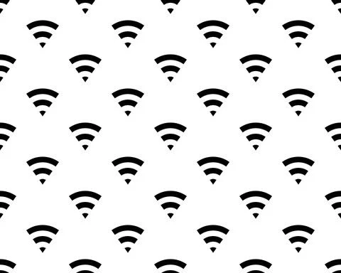 WiFi, vector seamless pattern, Editable can be used for web page backgrounds, Stock Illustration