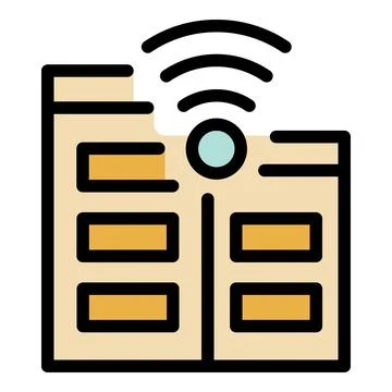 Wifi vpn icon vector flat Stock Illustration