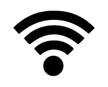 Wifi, wi-fi, wireless internet silhouette, symbol, outline, vector illustration Stock Illustration