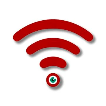 Wifi wireless icon eye watching Stock Illustration