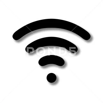 Wifi wireless icon simple shadow Stock Illustration