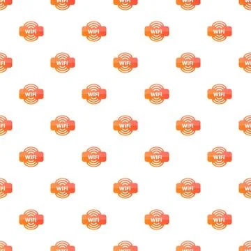Wifi wireless internet connection seamless pattern background Stock Illustration