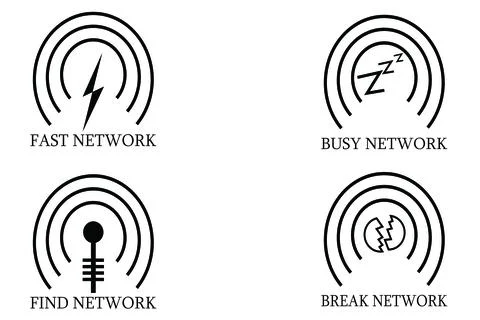 Wifi, wireless, internet multi signal network sign. Stock Illustration