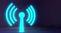 Wifi wireless internet netrwork net connection icon logo wi-fi wi fi HD Footage
