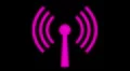 Wifi wireless internet netrwork net connection icon logo wi-fi wi fi HD Footage