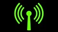 Wifi wireless internet netrwork net connection icon logo wi-fi wi fi HD Footage