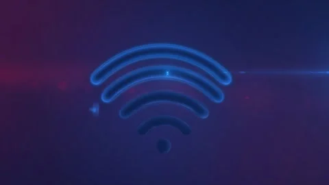 Wifi wireless internet network speed test glowing animation 4k footage. Video stock 294163562