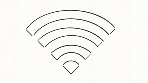 WiFi Wireless Internet Signal Icon Stock Footage 342018412