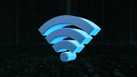 WiFi Wireless Internet Symbol Loop 库存影片 346741038