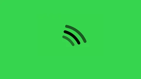 Wifi Wireless network connection icon, isolated on green background animation. Stock-Footage 233059483