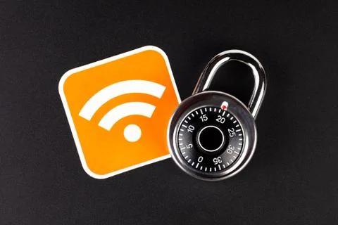 WiFi wireless network security simple abstract concept. Wifi Connection Stock Photos