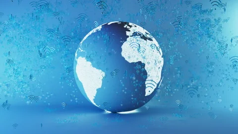 Wifi World Particles 01 Stock Footage 263022139