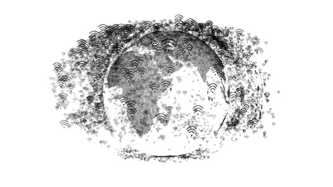 Wifi World Particles 02 Stock Footage 263022273