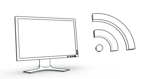 Wifi znak display Stock Footage 2559804