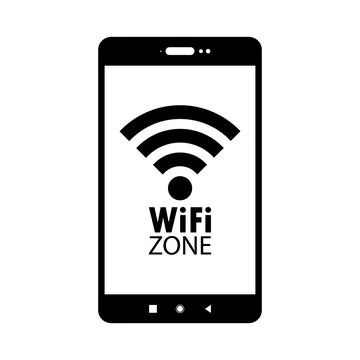 WiFi zone design Illustrazione stock