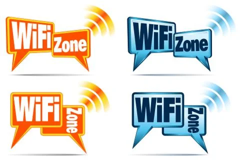 WiFi Zone Icons Stock Illustration