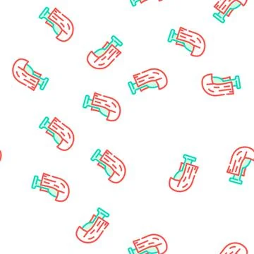 Wig accessory vector seamless pattern Stock Illustration