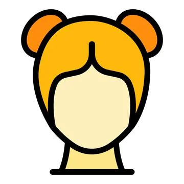 Wig icon color outline vector 스톡 일러스트