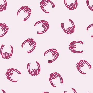 Wig ?osplay glyph seamless pattern Stock Illustration