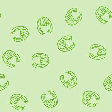 Wig ?osplay line seamless pattern Illustrazione stock