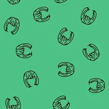 Wig ?osplay vector seamless pattern Illustrazione stock