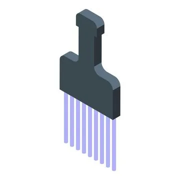 Wig tool icon isometric vector. African hair Illustrazione stock