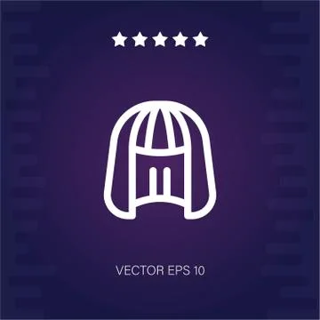 Wig vector icon Stock Illustration