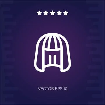 Wig vector icon Illustrazione stock