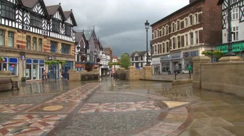 Wigan Town Centre Stock Footage 8950619
